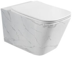 Welland Cono Tornado fali WC csésze + soft-close slim WC ülőke - márvány