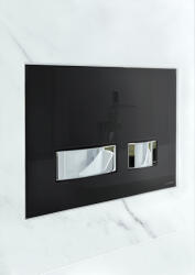 Cersanit Movi II falba illeszthető mechanikus nyomólap kettős öblítéshez, fényes fekete/króm K97-527 (K97-527)