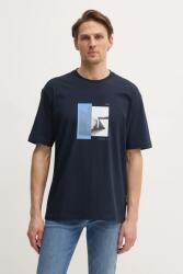 BOSS Orange pamut póló - sötétkék S - answear - 15 990 Ft