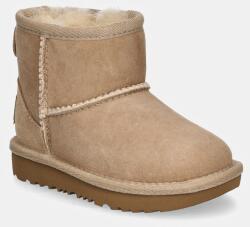 UGG gyerek hócipő velúrból CLASSIC MINI II - bézs 23.5