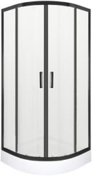 Kerra Soho Black 90 íves zuhanykabin XN zuhanytálcával (SOHO-90-BL-Z-BR) - stuxi