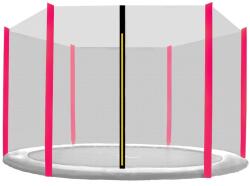 AGA Külső védőháló 250 cm átmérőjű trambulinhoz 6 rudas AGA MR1508OUT-6Pink - Fekete/rózsaszín (K12506) - inlea
