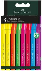 Faber-Castell Textmarker FABER-CASTELL 38, culori fluorescente, 8 buc/set (FC157778)