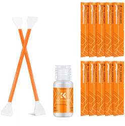 K&F Concept dupla fejes 16 mm-es tisztítópálca készlet, APS-C, 10 db + 20 ml tisztító folyadék (KF-1964)