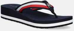 Tommy Hilfiger flip-flop TH CORP MID WEDGE BEACH SANDAL sötétkék, női, éksarkú, FW0FW08517 - sötétkék Női 40