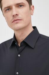 HUGO BOSS ing férfi, galléros, fekete, slim - fekete 43