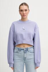 Calvin Klein pamut melegítőfelső lila, női, nyomott mintás, J20J225544 - lila XL