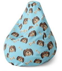 Czech Print s. r. o Pear babzsák kutyus csonttal - gyerek, kék / barna