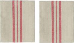 OYOY Șervețele textile Linu, 45 x 45 cm, bej-roșu, 2 buc (L301263)