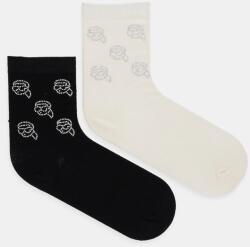 Karl Lagerfeld zokni 2 pár fekete, női, A1W47103 - fekete Univerzális méret