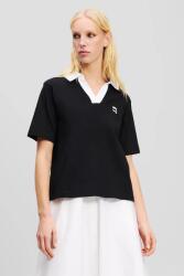 Karl Lagerfeld pamut póló - fekete XS - answear - 35 690 Ft