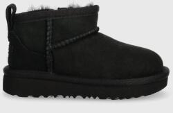 Ugg gyerek hócipő velúrból T CLASSIC ULTRA MINI fekete - fekete 25