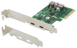 Conceptronic Bővítőkártya - EMRICK08G (PCIe x4 to 2x USB-C 3.2 Gen2, saját tápellátás) (EMRICK08G) - tonerklinika