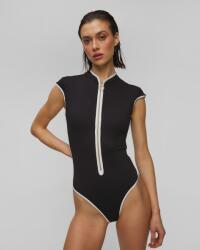 Seafolly Costum De Baie Negru Pentru Femei Seafolly Cap Sleeve Zip Front One Piece Costum de baie dama