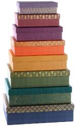  Artebene ajándékdoboz (20x13, 5x5, 5 cm), bordó, arany mintás (5) (172328)