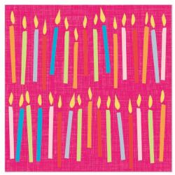  Artebene szalvéta (3-rét. 33x33 cm), gyertyák, pink (5) (133401)