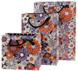 ARTEBENE ajándéktasak (18x16x8 cm) narancs, lila virágos (5) (206242)