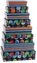 Artebene ajándékdoboz (28x19, 5x7, 5 cm), színes nagy pöttyös (5) (172287)