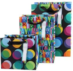 ARTEBENE ajándéktasak (22x30x11 cm) színes nagy pöttyös (5) (206248)