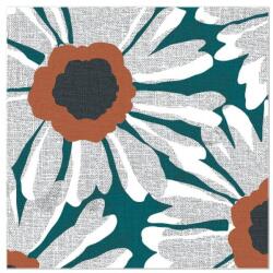  Artebene szalvéta (3-rét. 33x33 cm), margaréták, türkiz (5) (133395)