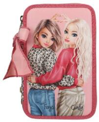 TOPModel töltött tolltartó, 3-emeletes, barátnős, leopárdmintás, masnival LEOHEART (5) (413639)