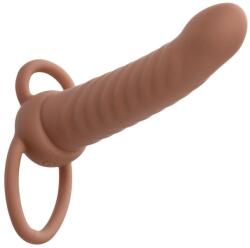 CalExotics - Maxx Bordázott Dual Penetrator Barna (d-241456)