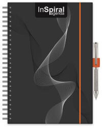 Dayliner Naptár, tervező, A5, heti, DAYLINER, "InSpiral", fekete-narancs (NSA5HFKNU) - kreativjatek