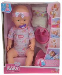 Simba Toys New Born Baby lány pisilős baba kiegészítőkkel 43 cm