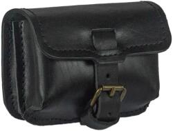 Judu Fekete, kicsi, kétrészes fekvő marhabőr övre húzható övtáska (2 r kicsi fekvő fekete)