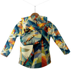 Takoy Panel szabásmintával 128 softshell kabátra geometriai godzilla