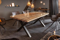 Shark Design étkezőasztal Shark X 180 cm természetes teakfa