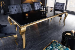 Rococo Design étkezőasztal Rococo 180 cm fekete / arany