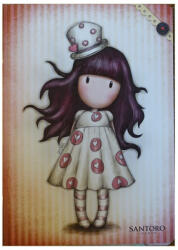 Santoro Santoro Gorjuss vonalas füzet, Szivecske Kalapos, 40+4 lap, A/5 - MAR MAR (PI_2018_203-0013_szivecske)