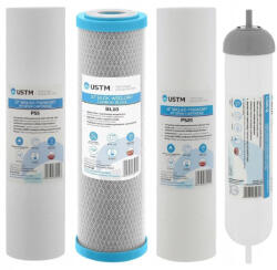 USTM RO (4 utas) elő és utó-szűrőbetét szett USTM (L-GAC-Q) Quick gyorscsatlakozós (Z12USTM)