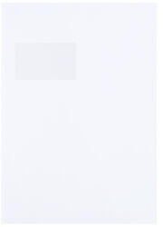 Bluering Boríték TC/4 szilikonos bélésnyomott bal ablak 50x100 ablak bal oldalról 20mm felülről 52mm Bluering® fehér (TC4SZBA50X100) - officefirst