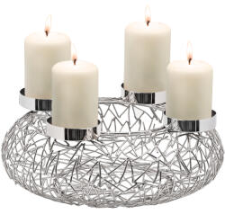 Edzard Adventi koszorú Milano Ø 34 cm, ezüst - EDZARD