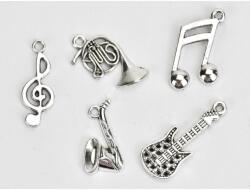  Medál- Hangszer csomag ezüst 5db/csomag - kosarbolt