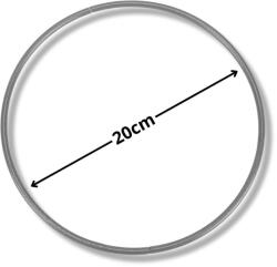  Fém karika ezüst 20cm