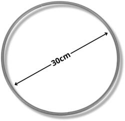 Fém karika ezüst 30cm - kosarbolt