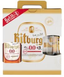 Bitburger Drive 0, 0% Alkoholmentes sör pack (5x0, 33 l üveg+1 pohár)