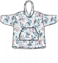  Disney Lilo és Stitch, A csillagkutya Angel belebújós plüss polár takaró, poncsó 7-14 év (AYM076806) - oliviashop
