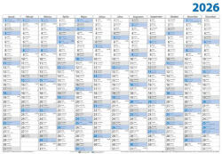 Dayliner Plakátnaptár, éves, 98x68 cm, DAYLINER (DL6PL-B1K5-KK) - iroszer24