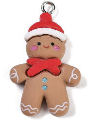  Műgyanta Mézeskalács Figura Mézi (2) Medál 31x19mm