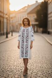 Ie traditionala Rochie Traditionala cu broderie Dafina 2