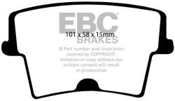 EBC Brakes set placute frana, frana disc EBC Brakes EBC Yellowstuff 4000 Series Street and Track Brake Pad Set DP41722/2R (DP41722/2R)