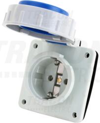 TRACON Priza incorporabila, cu CPlateral , rotund TICS-105S67 16A, 250V, 2P+E, IP67 (SCHUKO) (TICS-105S67)
