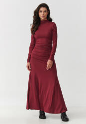 Makadamia garbós, rakott maxi ruha | bordó