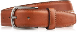 Paolo Peruzzi Férfi bőr öv klasszikus ezüst csattal 115 cm | konyak