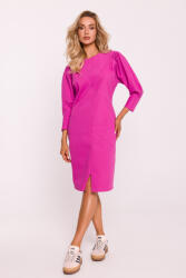 MOE ruha varrással és fodros ujjakkal M803| rózsaszín