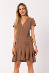 MOE Női ruha fodros M741 | barna